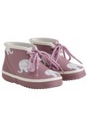 Lage roze (Burlwood) kinderregenlaars met Olifanten Print 