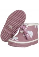 Lage roze (Burlwood) kinderregenlaars met Olifanten Print  3