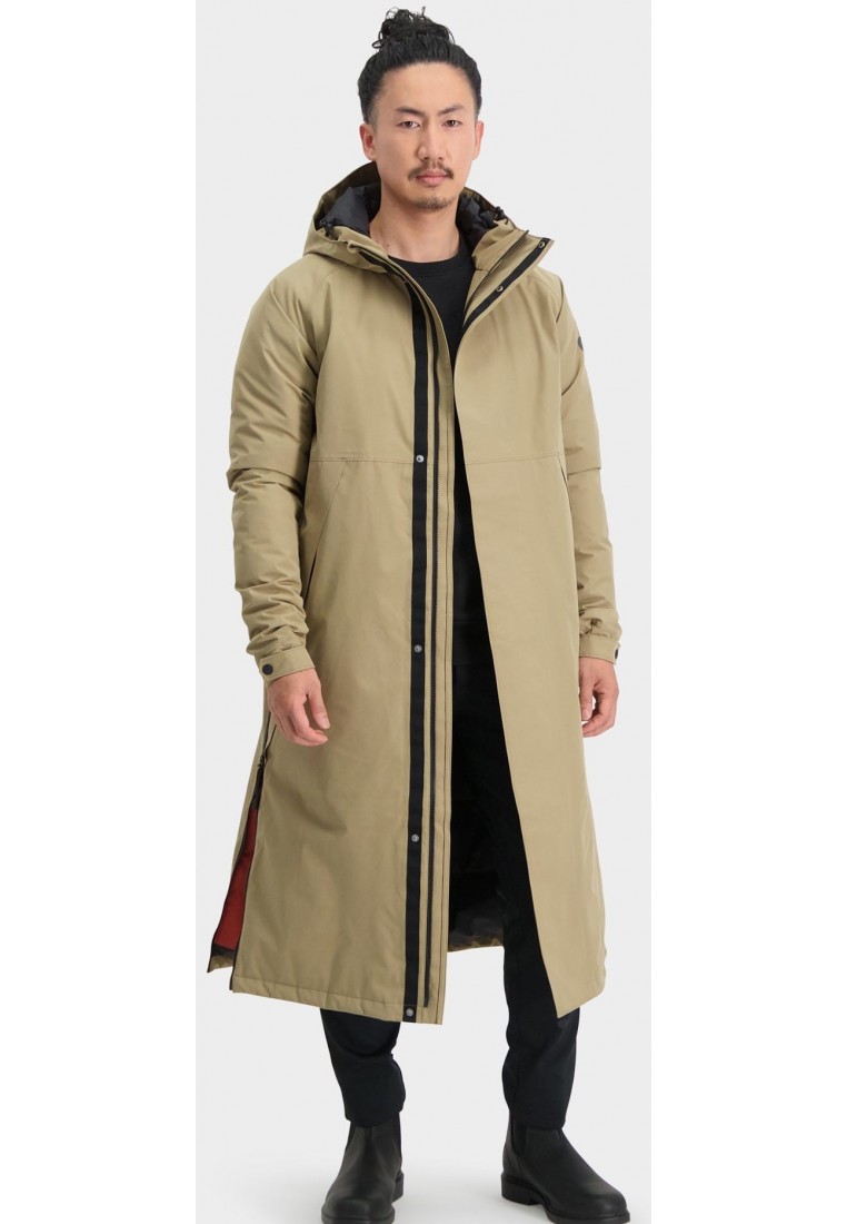 Verbergen Van Afrika Lead Gray Winter City Slicker lange regenjas Urban Outdoor van Agu