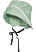 Licht groene kinder regenhoed fleece gevoerd van Playshoes 2