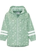 Licht groene Forest Animals regenpak met fleece gevoerd van Playshoes 2