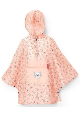 Lichtgewicht roze kinder Regenponcho, Cats and Dogs