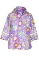 Lila regenjas met bloemen van Playshoes 1