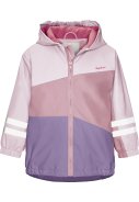 Lila / roze blokkleuren regenjas met fleece gevoerd van Playshoes  1