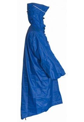 Lowland wandelponcho blauw