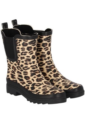 Luipaard print damesregenlaars Chelsea Rubber Rain Boots van XQ