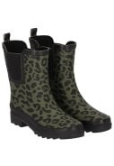 Groene Luipaard print damesregenlaars Chelsea Rubber Rain Boots van XQ 1