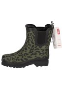 Groene Luipaard print damesregenlaars Chelsea Rubber Rain Boots van XQ 4