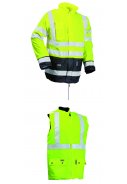 Lyngsøe Rainwear 3-in-1 Regenjas/bodywarmer fluor geel