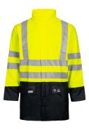 Lyngsøe Rainwear Hi-Vis regenjas fluor geel/marine
