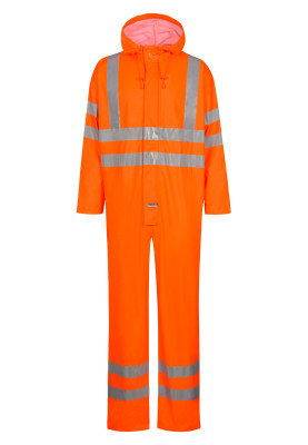 Fluor oranje Hi-Vis Regenoverall Lyngsøe Rainwear 