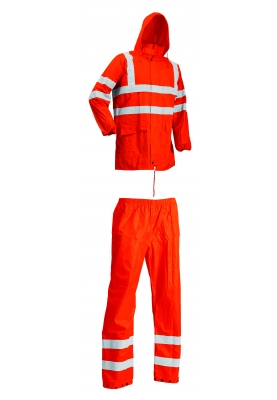 Lyngsøe Rainwear Hi-Vis Regenset fluor oranje