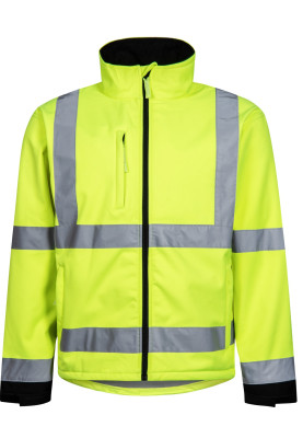Fluor geel Hi-Vis softshell fluor van Lyngsøe Rainwear 
