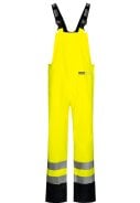 Lyngsøe Rainwear Hi-Vis tuinbroek fluor geel/navy