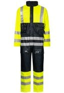 Geel/donkerblauw Hi-Vis winteroverall Lyngsøe Rainwear 