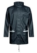 Donkerblauwe regenjas met reflectie van Lyngsøe Rainwear 