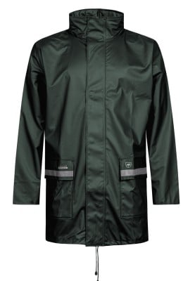 Donkergroen regenjas met reflectie van Lyngsøe Rainwear 