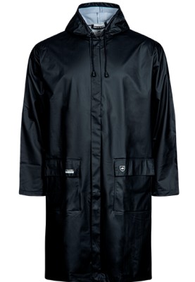 Donkerblauwe halflange regenjas van Lyngsøe Rainwear