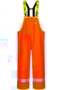 Lyngsøe Rainwear Vissers amerikaanse overall neon oranje / donkerblauw 2