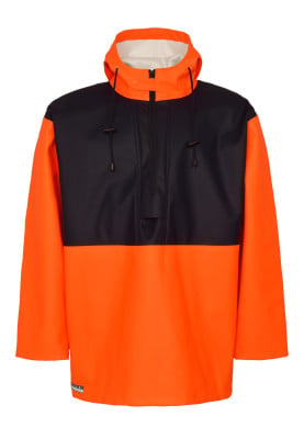 Lyngsøe Rainwear Vissers anorak fluor oranje/marine