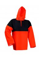 Lyngsøe Rainwear Vissers anorak fluor oranje/marine 1