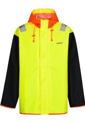 Lyngsøe Rainwear Vissers jack neon geel / blauw en neon oranje