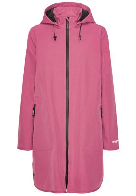 Magenta Haze softshell A-lijn regenjas van Ilse Jacobsen