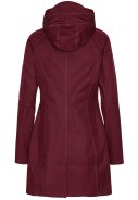 Maroon driekwart softshell regenjas van Ilse Jacobsen  2