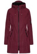 Maroon driekwart softshell regenjas van Ilse Jacobsen 