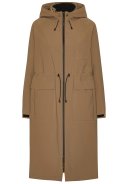 Mocca lange winterjas Thermy van Ilse Jacosen