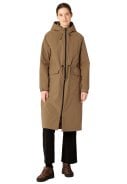Mocca lange winterjas Thermy van Ilse Jacosen 3
