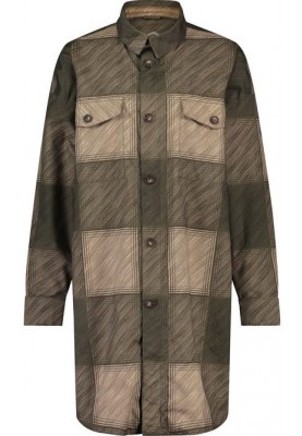 Army Green Check Mac Oversized Rain shirt Urban Outdoor van Agu