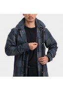 Navy Green Check Mac Rain Coat Urban Outdoor van Agu 5