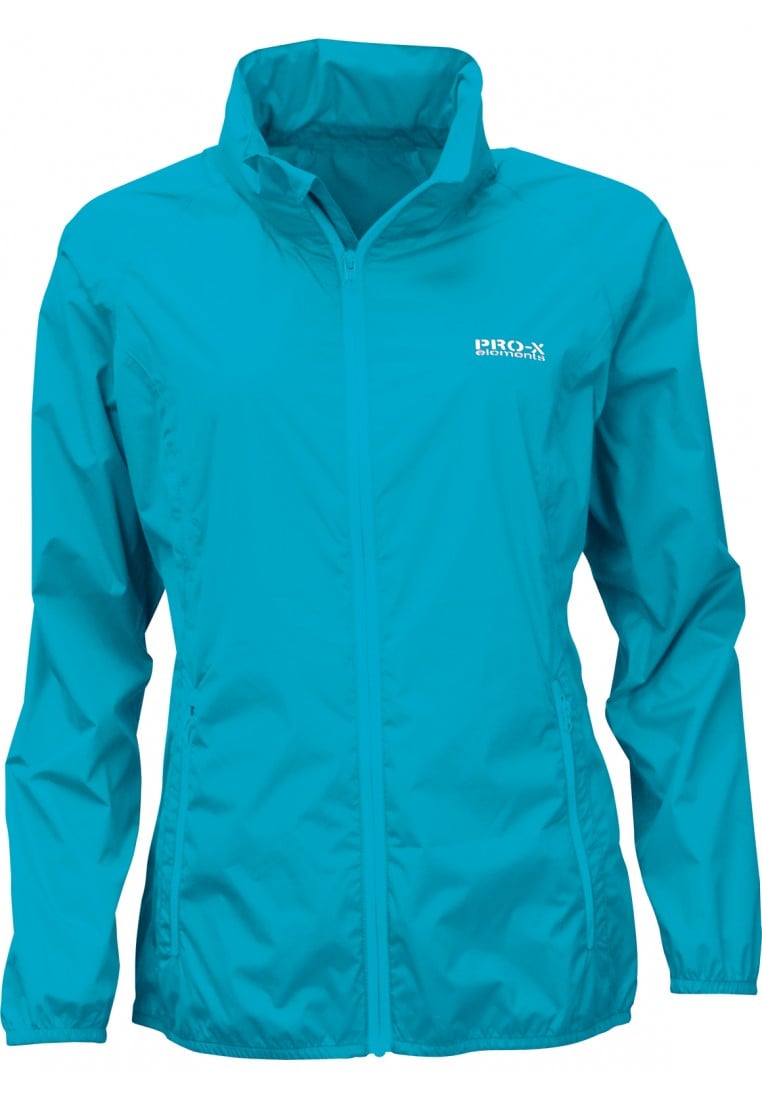 Turqoise lichtgewicht dames regenjas Packable van Pro X Elements