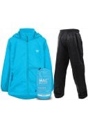 Neon blauwe kinder regenpak van Mac in a Sac 1