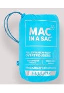 Neon blauwe regenpak van Mac in a Sac (Neon blauwe broek met volledige rits) 4