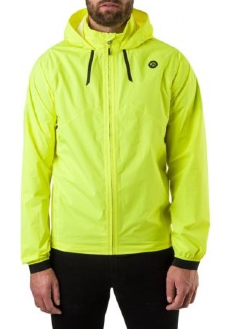 de jouwe Overeenkomend glas Neon gele compact heren regenjas Hi-vis Commuter jacket van Agu