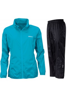 Turquoise lichtgewicht dames regenpak Packable van Pro-X Elements