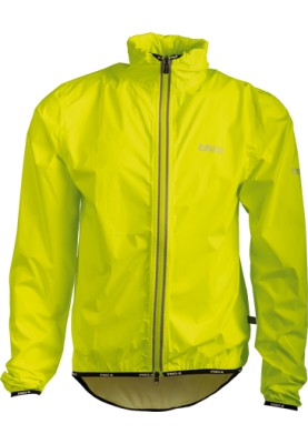 Neon gele lichtgewicht heren regenjas Air Jacket van Pro-X Elements