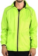 Neon gele regenjas Windbreaker van Perletti