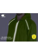 Neon gele regenjas Windbreaker van Perletti 8