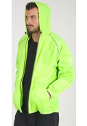 Neon gele regenjas Windbreaker van Perletti 5