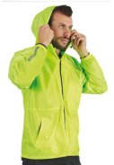 Neon gele regenjas Windbreaker van Perletti 11