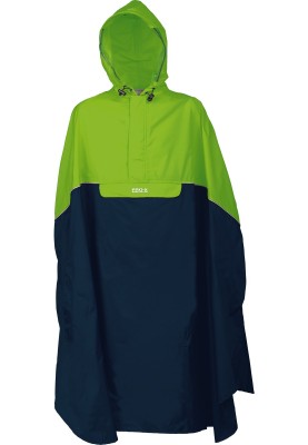 Neon groen / donkerblauw fiets poncho Trento van Pro-X Elements