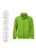 Neon groen lichtgewicht heren regenjas Packable  van Pro-X Elements 2