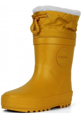 Okergele natuurrubber winter laars van Druppies (Maat 42, 40, 41, 38, 39,  37, 36) - Dames Regenlaarzen