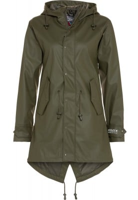 Olijf groene dames regenjas / parka HafenCity® van BMS