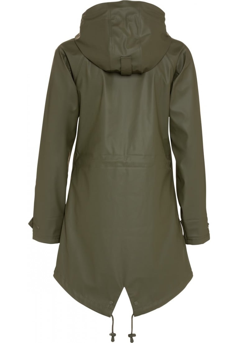 Olijf groene dames regenjas parka HafenCity van BMS