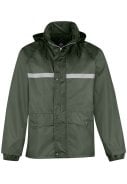 Olijfgroene unisex regenpak Dusch van Bjornson 5