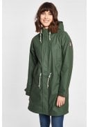 Olive Friese Tidaholm parka met off white teddy voering van Derbe  2